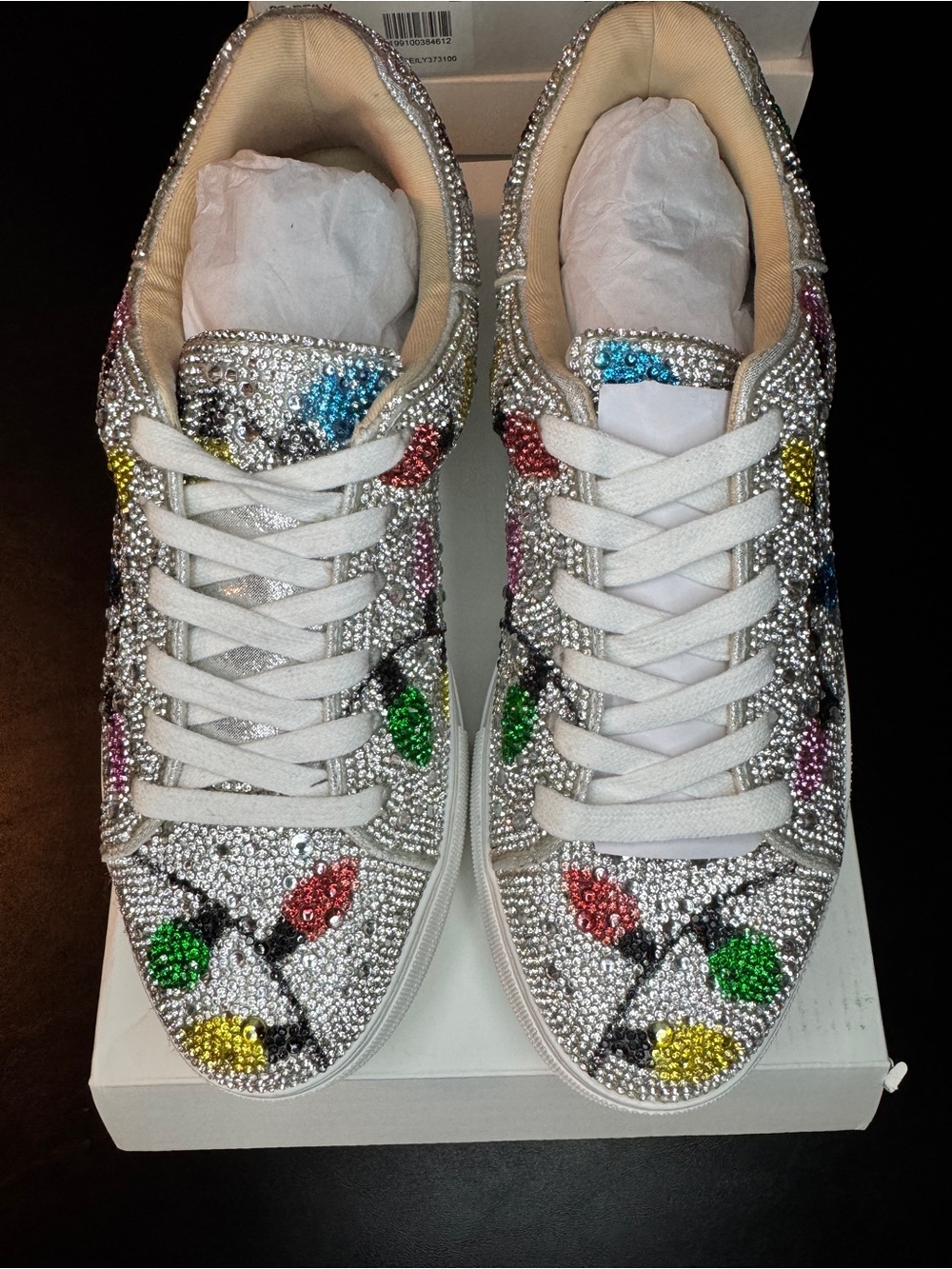 Betsey Johnson Sidny Christmas Rhinestone Sneakers Women’s 10 NEW/ Great Cond
